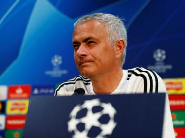 Manchester United manager Jose Mourinho during the press conference. Reuters