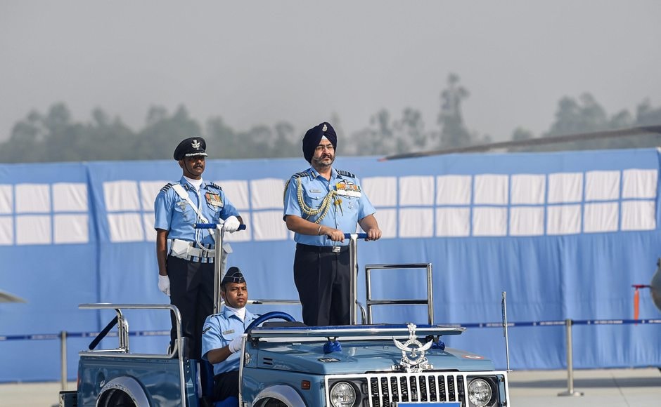 To mark the 86th Indian Air Force Day, a grand parade-cum-investiture ceremony was held at Indian Air Force station in Hindon, Ghaziabad. Air Chief Marshal BS Dhanoa, Chief of the Air Staff, reviewed the ceremony. PTI To mark the 86th Indian Air Force Day, a grand parade-cum-investiture ceremony was held at Indian Air Force station in Hindon, Ghaziabad. Air Chief Marshal BS Dhanoa, Chief of the Air Staff, reviewed the ceremony. PTI