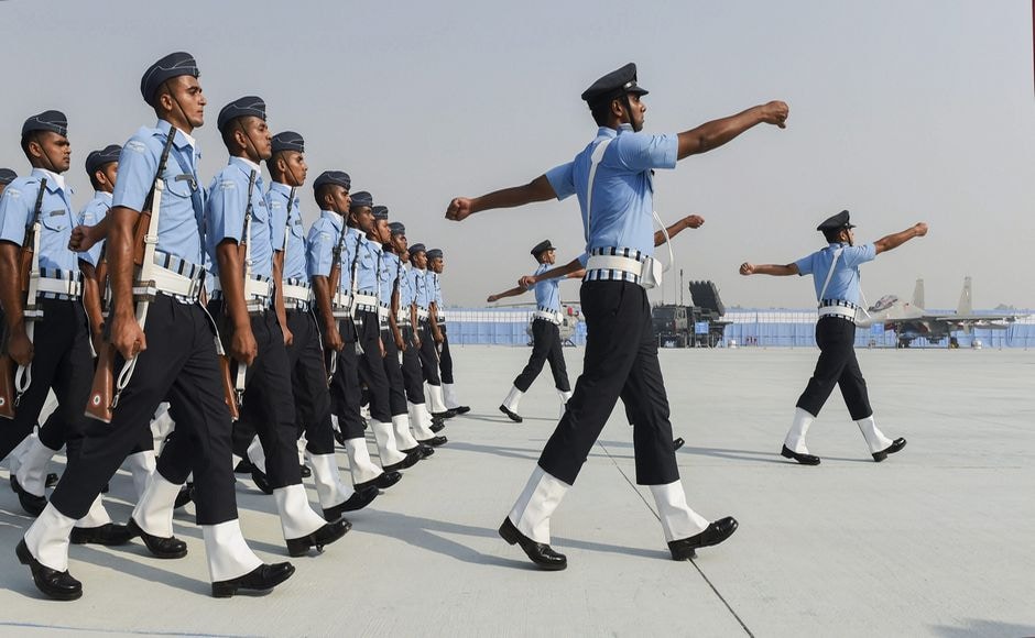 The IAF personnel held a march past during the 86th Air Force Day Parade 2018. PTI The IAF personnel held a march past during the 86th Air Force Day Parade 2018. PTI