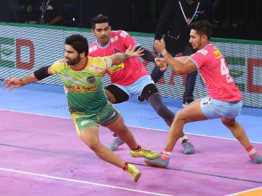 Pro Kabaddi League 2018: Defending champions Patna Pirates start home leg with victory over Jaipur Pink Panthers Pro Kabaddi League 2018: Defending champions Patna Pirates start home leg with victory over Jaipur Pink Panthers