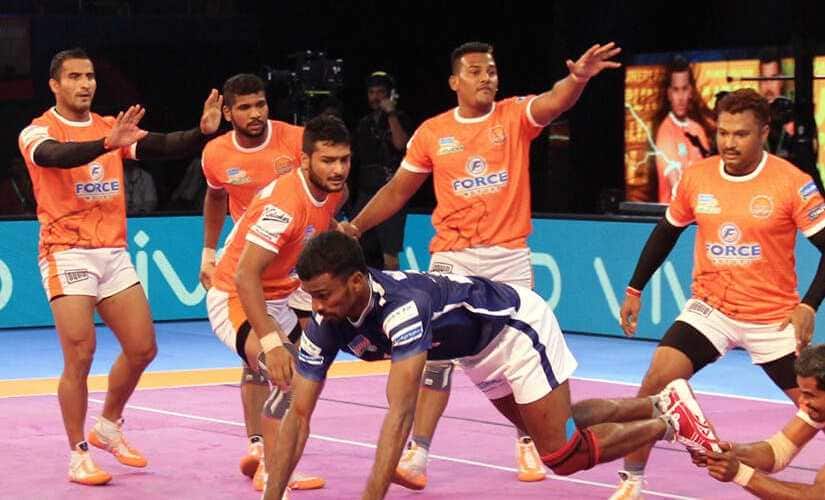 Puneri Paltan have never reached a final of Pro Kabaddi despite reaching playoffs on three occasions. Image Courtesy: Twitter/@PuneriPaltan