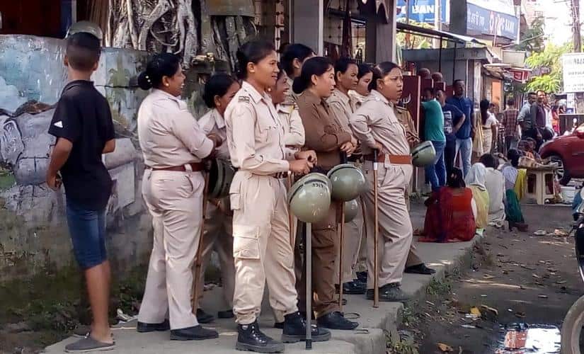 Normal life affected in Dibrugarh and security has been beefed up. By Avik, 101Reporters