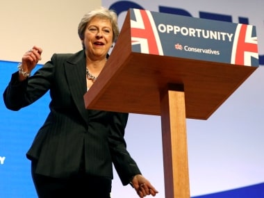 Theresa May dances to ABBAs Dancing Queen before addressing Conservative Party conference, asks party to unite over Brexit