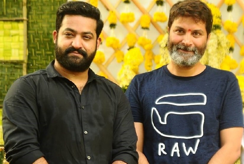 Jr. NTR (L) and Trivikram. Image via Twitter