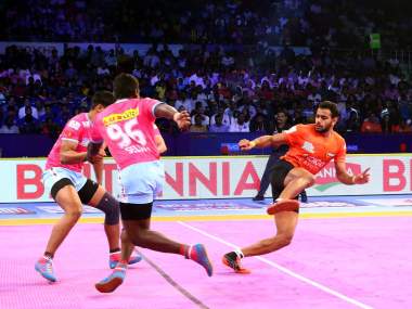 Pro Kabaddi League 2018: U Mumba mount second-half comeback to beat Jaipur Pink Panthers Pro Kabaddi League 2018: U Mumba mount second-half comeback to beat Jaipur Pink Panthers