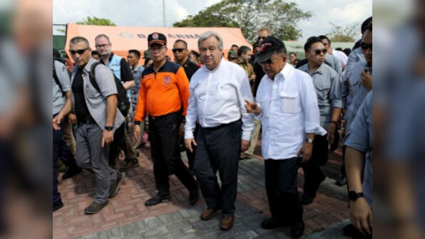 Indonesia earthquake-tsunami: Antonio Guterres visits disaster-ravaged Palu, says UN will support rescue and relief efforts