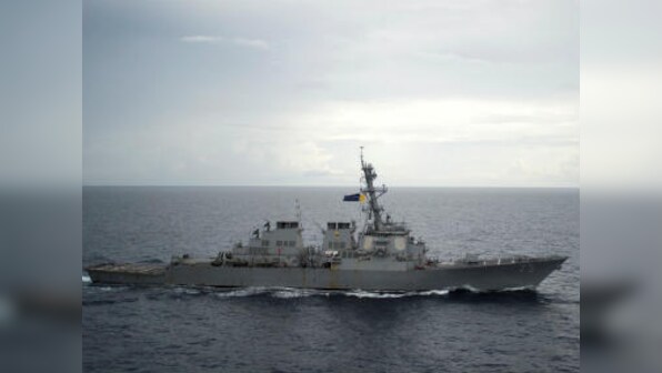 South China Sea dispute: US claims Chinese warship sailed close to American destroyer in 'unsafe, unprofessional' encounter