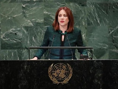 File photo of UNGA president Maria Fernanda Espinosa. Reuters