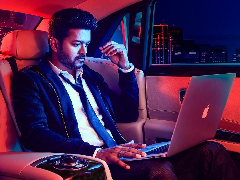 Vijay in Sarkar promo. Image via Twitter