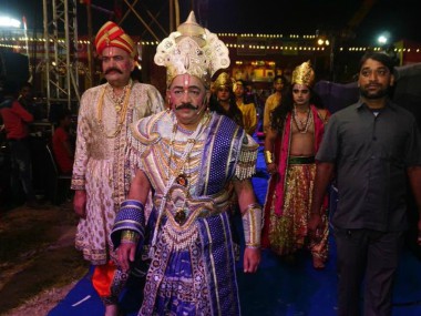 Royal attire and moustache: Union minister Harsh Vardhan plays King Janak in Ramleela at Red Fort Royal attire and moustache: Union minister Harsh Vardhan plays King Janak in Ramleela at Red Fort