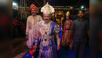 Royal attire and moustache: Union minister Harsh Vardhan plays King Janak in Ramleela at Red Fort