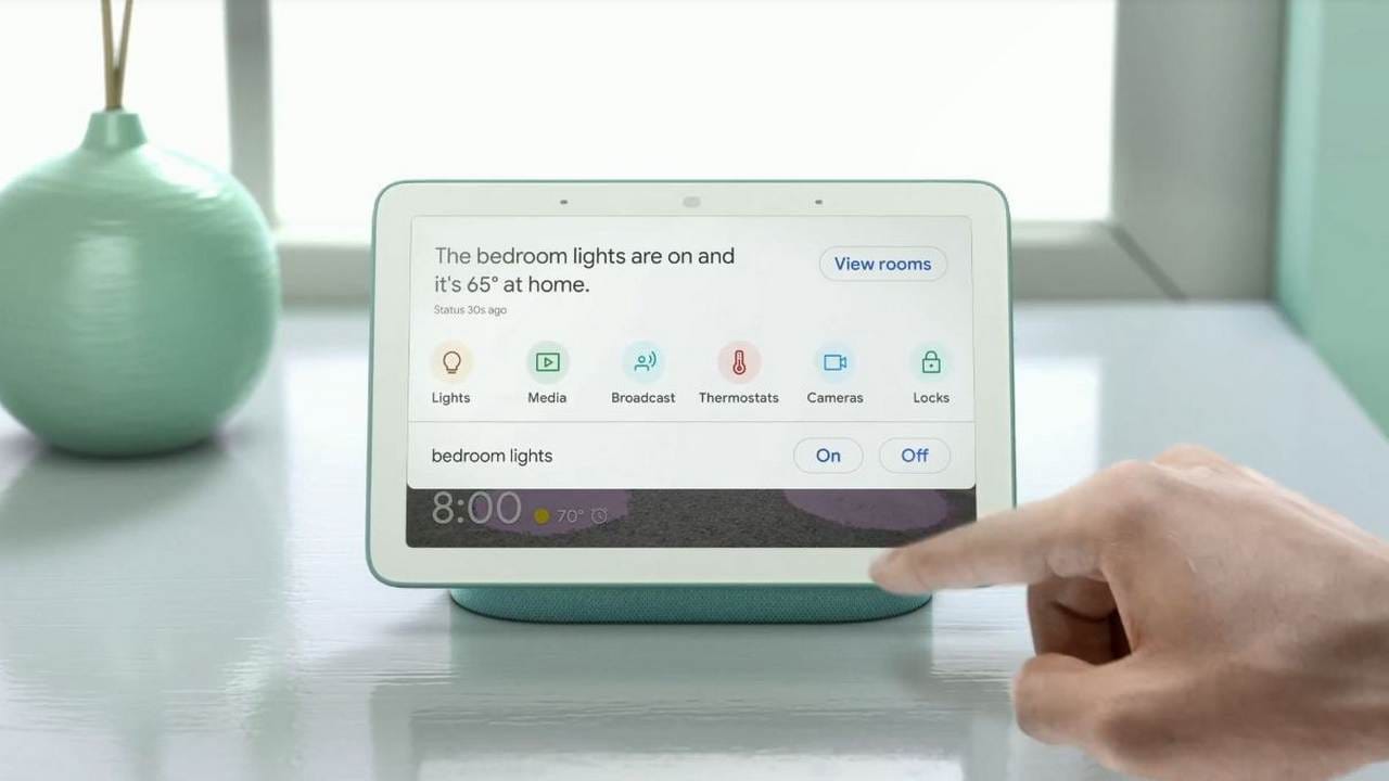 google home hub on tablet