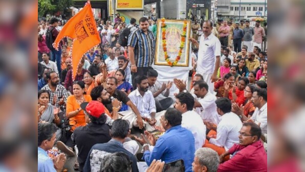 Sabarimala verdict protests: Hindu activists rally against Kerala govt; BJP activists show black flags to Devaswom minister