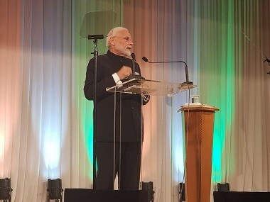 Narendra Modi addressing business leaders in Tokyo. Twitter / @ MEAIndia