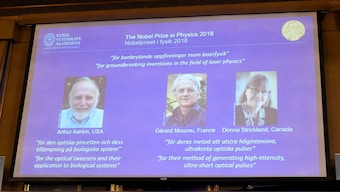 Nobel Prize in Physics conferred to Arthur Ashkin, Gerard Mourou, and Donna Strickland for their work in laser