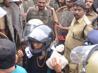 Sabarimala protests day 3: Two women abandon visit to shrine, third stopped at Pamba as cops plead helplessness Sabarimala protests day 3: Two women abandon visit to shrine, third stopped at Pamba as cops plead helplessness