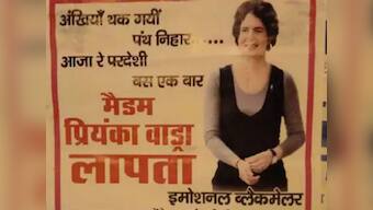 Posters describing Priyanka Gandhi as 'emotional blackmailer' appear in Rae Bareli; Congress terms them 'dirty trick'