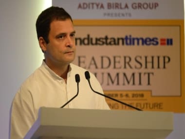 Rahul Gandhi at the HT Leadership Summit. Image courtesy: @INCIndia/Twitter