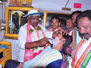 Election campaign: TRS justifies spoon-feeding, bathing voters and other strange tactics as strategy to gain media attention Election campaign: TRS justifies spoon-feeding, bathing voters and other strange tactics as strategy to gain media attention