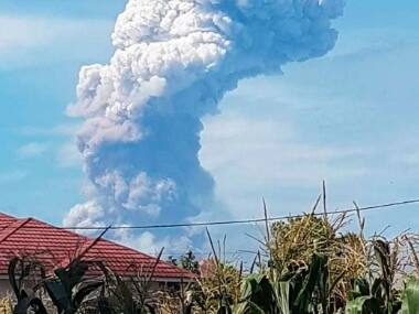 Volcano erupts in earthquake-battered Sulawesi island in Indonesia; disaster agency says no need for evacuation for now