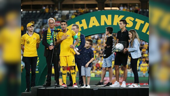 Socceroos legend Tim Cahill bids emotional farewell as Martin Boyle scores brace in Australia's 3-0 win against Lebanon