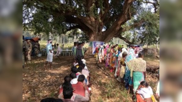 Chhattisgarh's Naxal belt votes in phase one; 56.58% turnout recorded till 4.30 pm; insurgents attempt to disrupt process