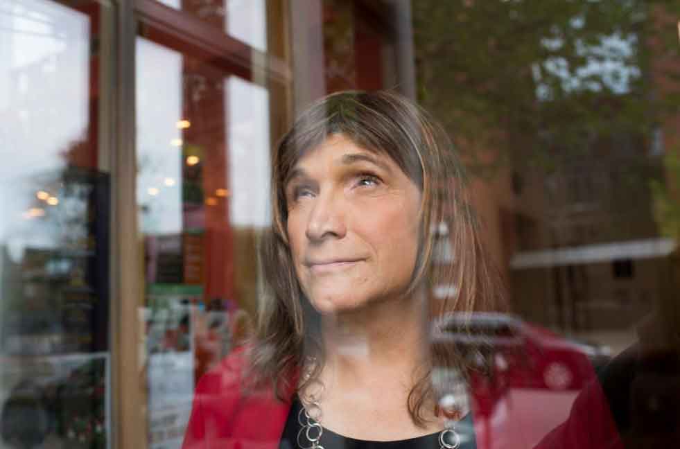 Vermont Democratic Party gubernatorial candidate Christine Hallquist, a transgender woman, poses in Burlington. Reuters