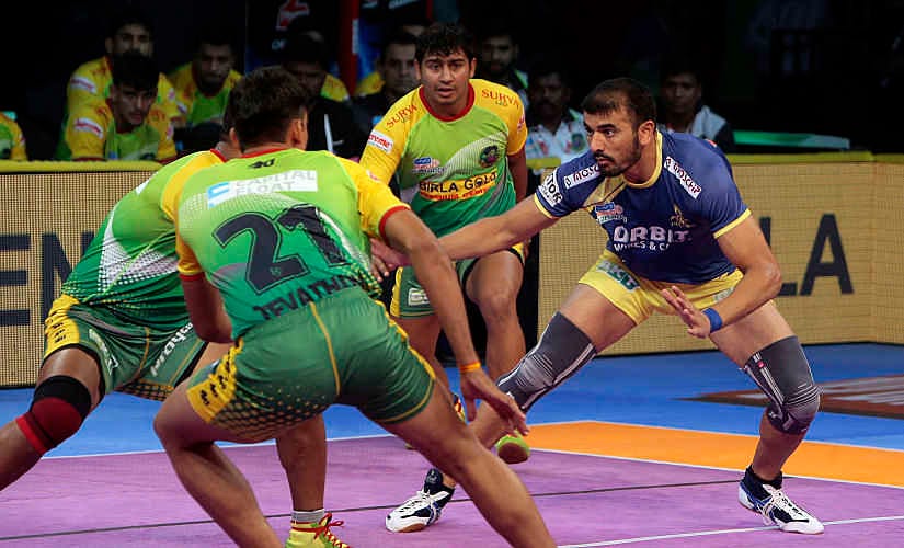 Ajay Thakur is just four points shy of reaching 100 raids points in season six of Pro Kabaddi. Image Courtesy: PKL