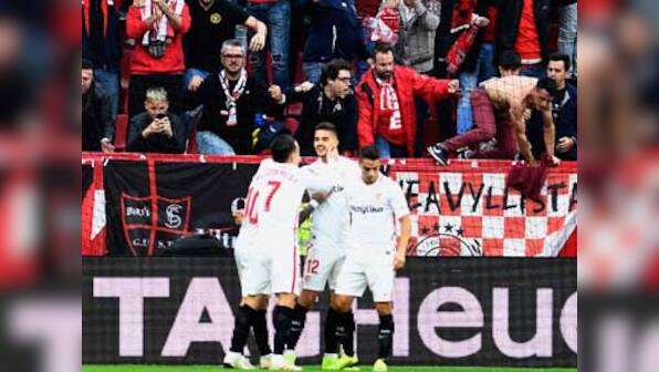 LaLiga: Sevilla capitalise on title rivals' stuttering form to move into top place with win over Real Valladolid