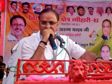 File image of Congress leader Arun Yadav. News18
