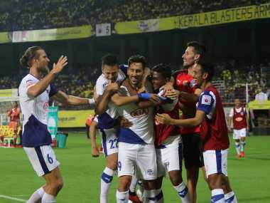 ISL 2018-19: Bengaluru FC net late winner to claim the honours in the Southern derby against Kerala Blasters ISL 2018-19: Bengaluru FC net late winner to claim the honours in the Southern derby against Kerala Blasters