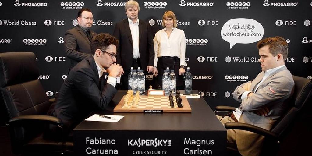 Final do Mundial 2018 - Magnus Carlsen Vs Fabiano Caruana 