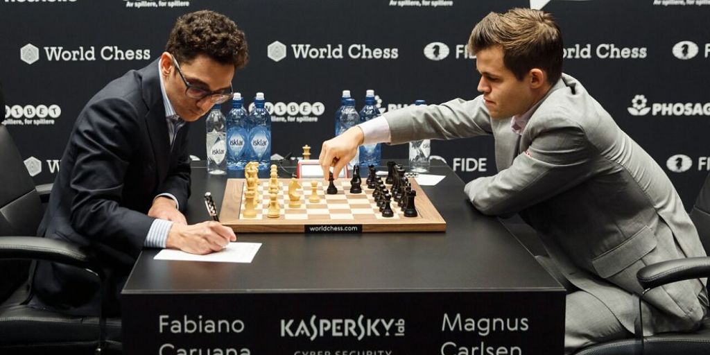 Magnus Carlsen vs Fabiano Caruana 22.0 - 4.0. What a score. All of