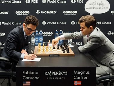 World Chess Championship: Magnus Carlsen's death-or-glory approach fails to  break Fabiano Caruana as Game 10 ends in draw-Sports News , Firstpost