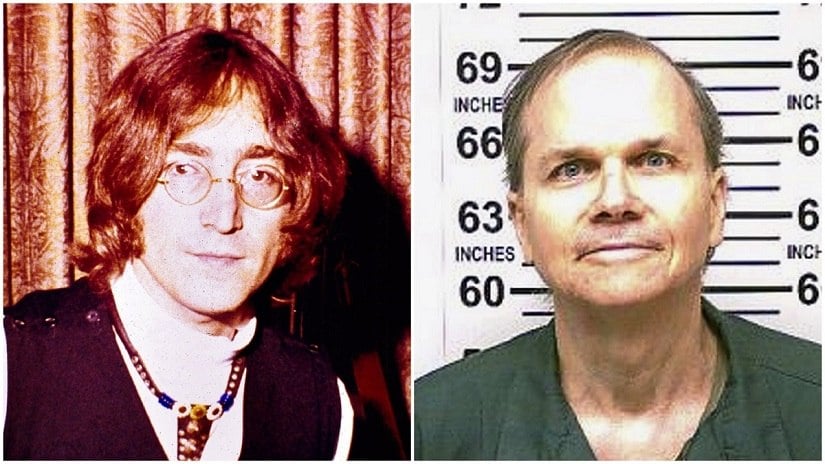 John Lennon (L); Mark David Chapman (R). Image via Twitter