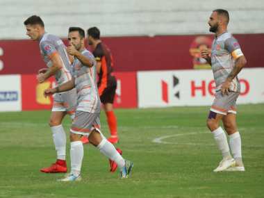Chennai City FC moved to the top of the I-League table with a win over Gokulam Kerala FC. Image Courtesy: Twitter/@ILeagueOfficial