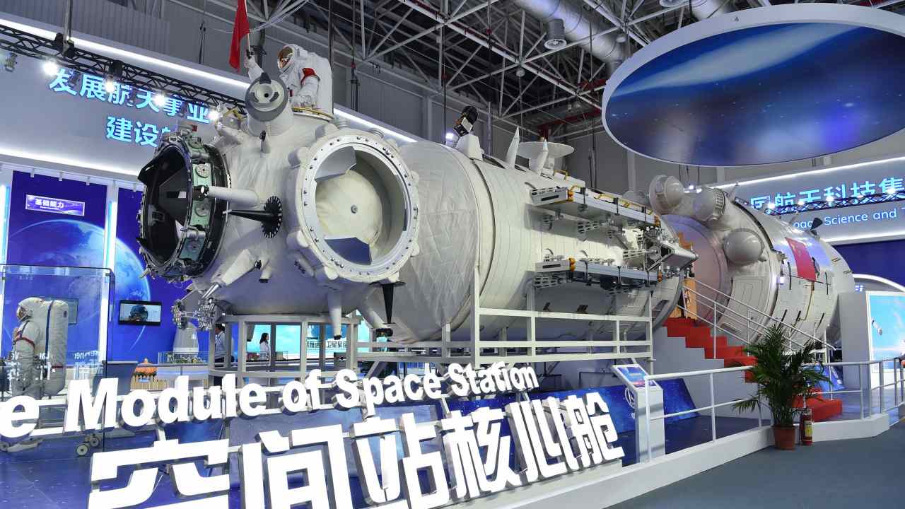 A replica of the core module of Tiangong-2. AFP