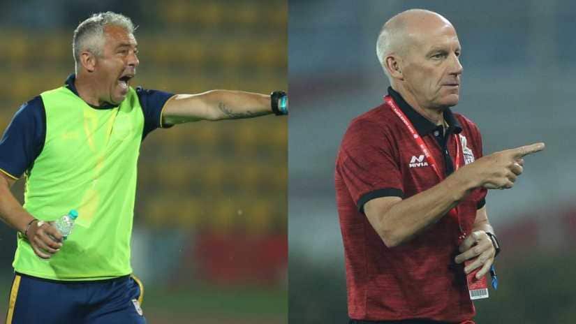 Mumbai City FC coach Jorge Costa (L) and ATK manager Steve Coppell are two os ISL's most pragmatic coaches. Image Courtesy: ISL/SportzPics