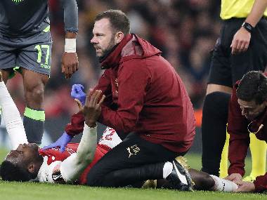 Europa League: Arsenal's Danny Welbeck still in hospital after suffering 'significant' ankle injury against Sporting Lisbon Europa League: Arsenal's Danny Welbeck still in hospital after suffering 'significant' ankle injury against Sporting Lisbon