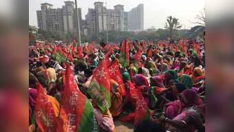 Over 20,000 Maharashtra farmers begin protest march from Thane to Mumbai; demands include drought compensation, loan waiver
