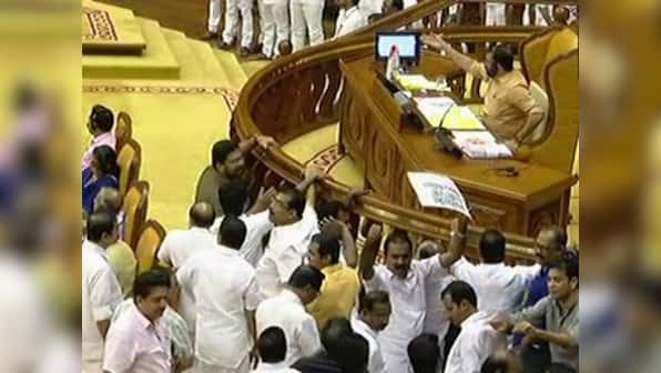 Sabarimala row: BJP, UDF MLAs protest inside Kerala Assembly, demand withdrawal of restrictions imposed at temple complex