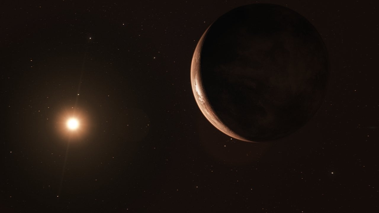 This image shows an artist’s impression of the exoplanet viewed from space. Image courtesy: ESO