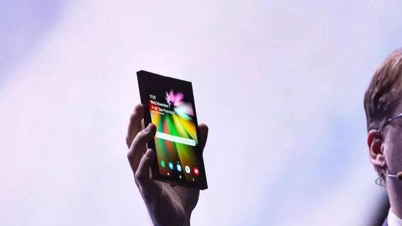 Samsung gives first glimpse of its foldable smartphone; price, specs still a mystery Samsung gives first glimpse of its foldable smartphone; price, specs still a mystery