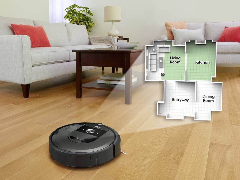Roomba i7+ robot vacuum cleaner. Image: iRobot