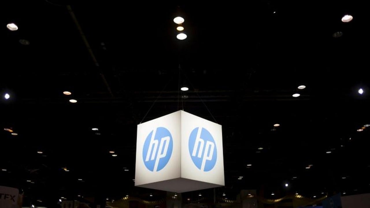 The Hewlett-Packard (HP) logo is seen as part of a display at the Microsoft Ignite technology conference in Chicago, Illinois. Image: Reuters