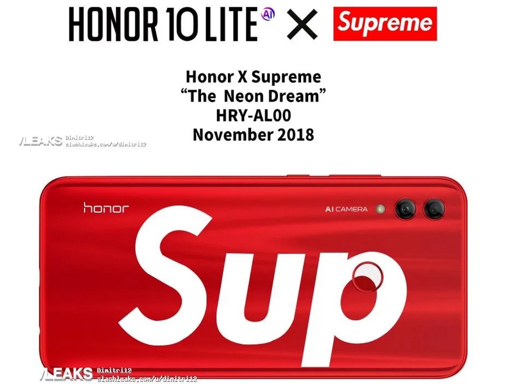 Honor 10 Lite Supreme. Image: Gizmo China