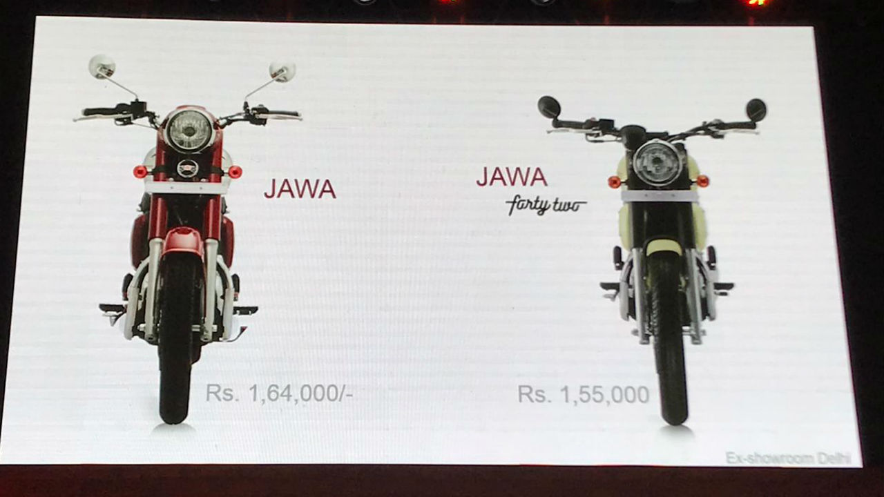 Jawa 300 cc Motorcycle India launch: Jawa, Forty Two launched starting 1.55 lakh