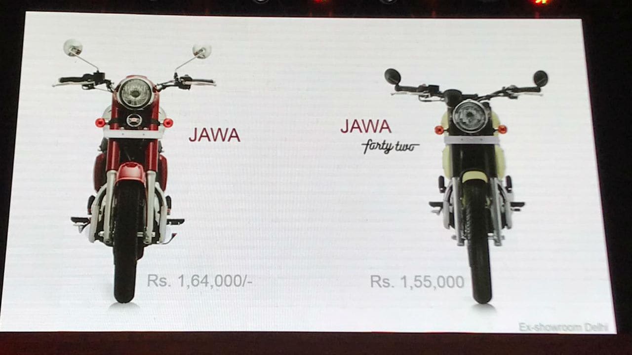 Jawa and Jaw Forty Two launched in India. Image: Overdrive