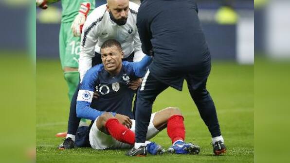 International friendlies: Kylian Mbappe's shoulder injury overshadows France's victory over Uruguay