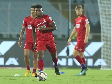 Kalu Uche of ATK during a warm-up session earlier last month. SPORTZPICS/ISL